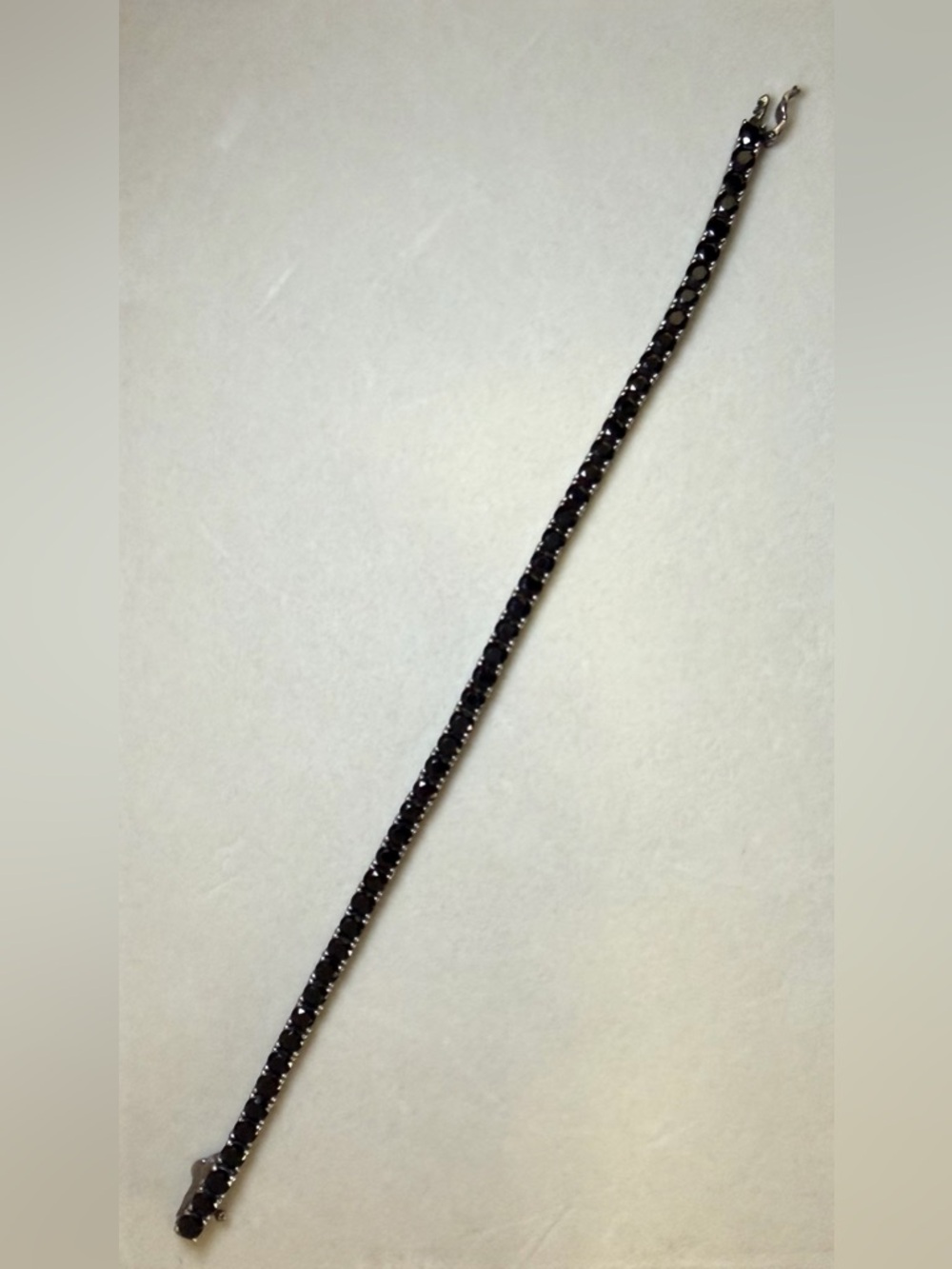 Jaxxon Tennis Bracelet - Man’s Elegant Black Stone Bracelet | 8 inch - 5 mm